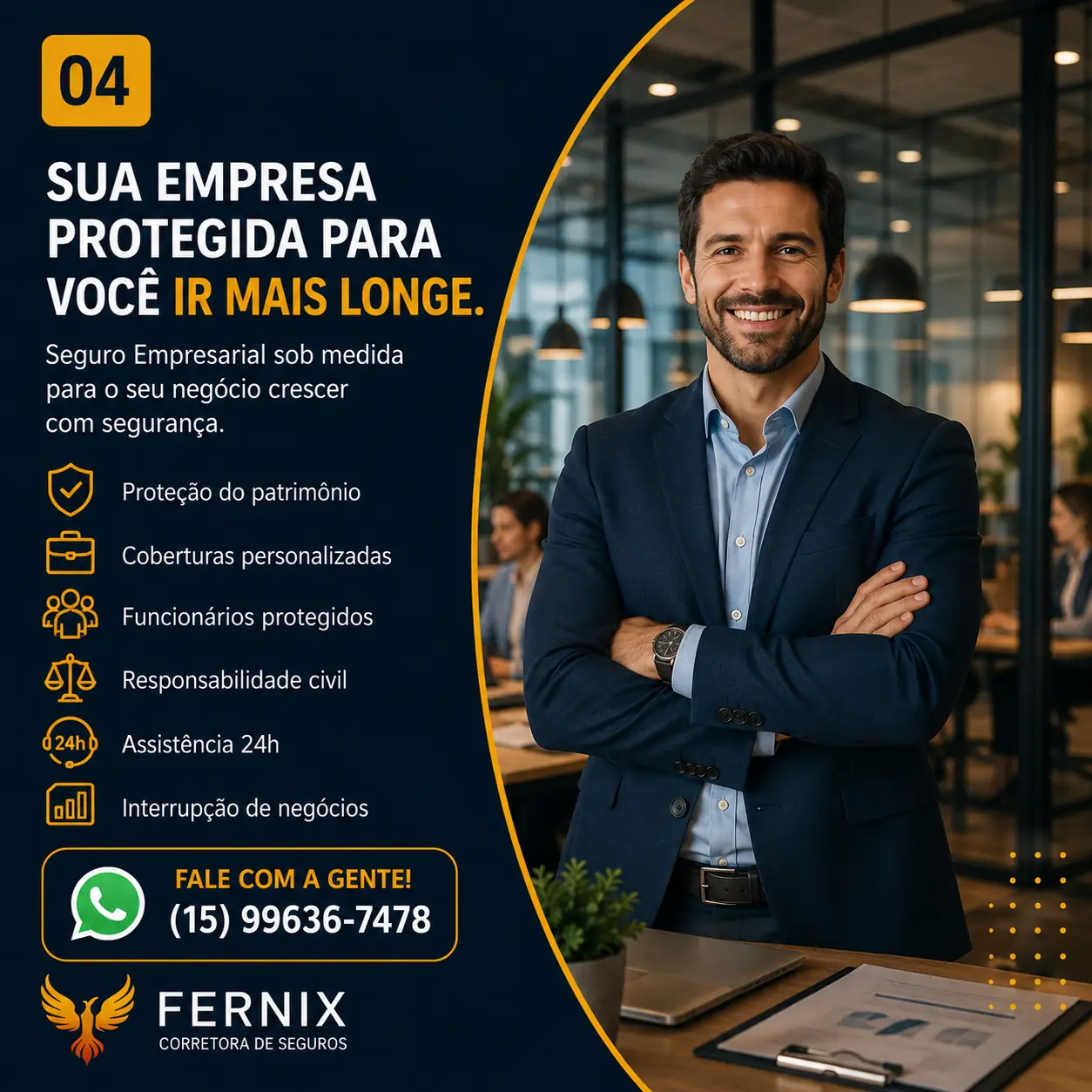 Seguro empresarial sob medida
